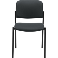 Armless Stacking Chairs, Fabric, 32" High, 300 lbs. Capacity, Charcoal Dufferin Supply