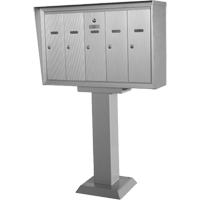 Boîtes aux lettres plateforme unique, Fixation Socle, 16" x 5-1/2", 3 portes, Aluminium Dufferin Supply