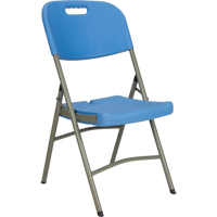 Folding Chair, Polyethylene, Blue, 350 lbs. Weight Capacity Dufferin Supply