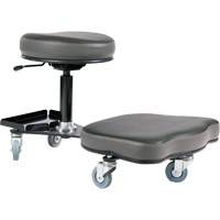 Chaise ergonomique Flex, Vinyle, Noir/gris Dufferin Supply