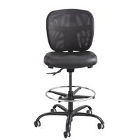 Vue Heavy-Duty Stool, Vinyl, Black, 350 lbs. Capacity Dufferin Supply