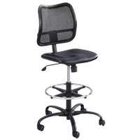 Vue Ergonomic Stool, Vinyl, Black, 250 lbs. Capacity Dufferin Supply