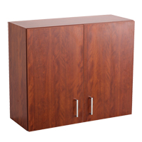 Modular Wall Cabinet, 30" H x 36" W x 15" D, 1 Shelves, Melamine, Mahogany Dufferin Supply