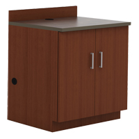Modular Base Cabinet, Melamine, 2 Shelves, 39" H x 36" W x 25" D, Mahogany Dufferin Supply
