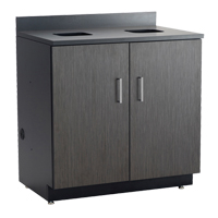 Modular Base Cabinet, Melamine, 39" H x 36" W x 25" D, Asian Night/Black Dufferin Supply