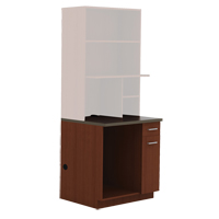 Modular Cabinet, Melamine, 39" H x 36" W x 25" D, Mahogany Dufferin Supply