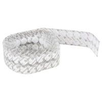Attaches en jeton, Boucle et crochet, 3/4" dia., Adh&eacute;sif, Blanc Dufferin Supply