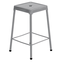 Counter Stool, Stationary, Fixed, 25", Steel Seat, Grey Dufferin Supply