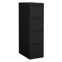 Vertical Filing Cabinet, Steel, 4 Drawers, 15-1/7" W x 25" D x 52" H, Black Dufferin Supply