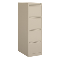 Classeur vertical, Acier, 4 tiroirs, 15-1/7" la x 25" p x 52" h, Beige Dufferin Supply