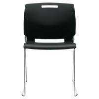 Chair, Plastic, 32-1/2" High, 300 lbs. Capacity, Black Dufferin Supply
