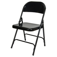 Folding Chair, Steel, Black, 300 lbs. Weight Capacity Dufferin Supply