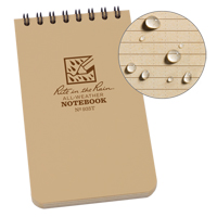Pocket Top-Spiral Notebook, Soft Cover, Tan, 100 Pages, 3" W x 5" L Dufferin Supply