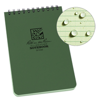 Carnet de notes de poche &agrave; spirale, Couverture souple, Vert, 100 Pages, 4" , 6"  Dufferin Supply