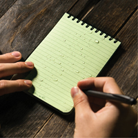 Carnet de notes de poche &agrave; spirale, Couverture souple, Vert, 100 Pages, 4" , 6"  Dufferin Supply