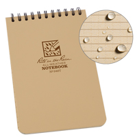 Carnet de notes de poche &agrave; spirale, Couverture souple, Havane, 100 Pages, 4" , 6"  Dufferin Supply
