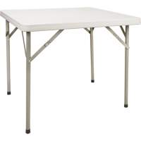 Folding Table, Square, 34" L x 34" W, Polyethylene, White OQ714 | Dufferin Supply