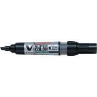 V Super Colour Permanent Marker, Chisel, Black Dufferin Supply