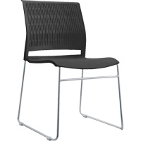 Stacking Chairs, Polypropylene, 32-3/8" High, 250 lbs. Capacity, Black Dufferin Supply