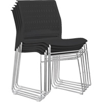 Stacking Chairs, Polypropylene, 32-3/8" High, 250 lbs. Capacity, Black Dufferin Supply
