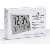 Self-Setting Full Calendar Clock with Extra Large Digits, Digital, Battery Operated, Silver OR499 | Dufferin Supply