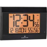 Self-Setting Digital Wall Clock with Auto Backlight, Digital, Battery Operated, Black OR501 | Dufferin Supply