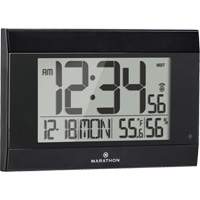 Self-Setting Digital Wall Clock with Auto Backlight, Digital, Battery Operated, Black OR501 | Dufferin Supply