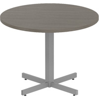 Newland Height-Adjustable Round Table, 36" L x 36" W x 29" H, 1" Top, Laminate, Brown Dufferin Supply