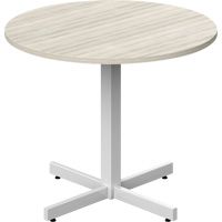 Newland Height-Adjustable Round Table, 36" L x 36" W x 29" H, 1" Top, Laminate, Tan Dufferin Supply