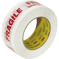 Scotch&reg; 3771 Box Sealing Tape with Message, Hot Melt Adhesive, 2 mils, 48 mm (1-22/25") x 100 m (328') Dufferin Supply