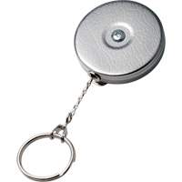 Original Series Retractable Keychain, Chrome, 24" Cable, Belt Clip Attachment PAB229 | Dufferin Supply