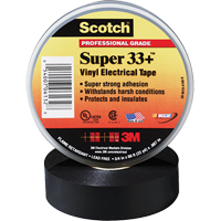Scotch&reg; Super 33 Tape, 19 mm (3/4") x 20.1 m (66'), Black, 7 mils Dufferin Supply