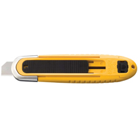Couteau de s&eacute;curit&eacute; autor&eacute;tractable automatique, 15 mm, Acier au carbone, Prise en Plastique Dufferin Supply
