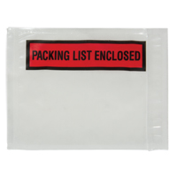 Packing List Envelope, 4-1/2" L x 5-1/2" W, Backloading Style Dufferin Supply