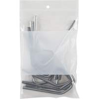 White Block Poly Bags, Reclosable, 6" x 4", 2 mils Dufferin Supply