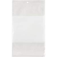 White Block Poly Bags, Reclosable, 9" x 6", 2 mils Dufferin Supply