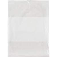 White Block Poly Bags, Reclosable, 10" x 8", 2 mils Dufferin Supply