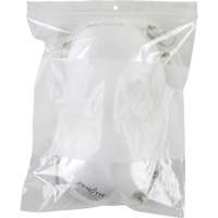 White Block Poly Bags, Reclosable, 10" x 8", 2 mils Dufferin Supply