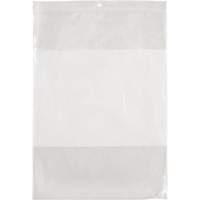 Sacs en poly avec espace inscriptible blanc, Refermable, 12" x 9", 2 mils Dufferin Supply
