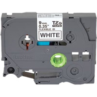 Cartouche de ruban flexible Tze, 9 mm x 26'/8 m, Noir sur blanc Dufferin Supply