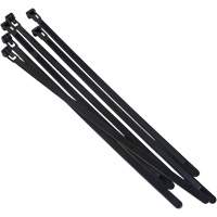 Attache-c&acirc;ble r&eacute;utilisable, Longueur 8", R&eacute;sistance &agrave; la traction 50 lb, Noir Dufferin Supply