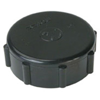 Threaded Cap, 1-1/4", Standard, Plastic Dufferin Supply