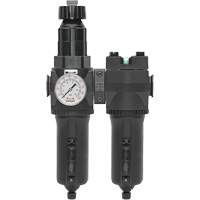 Manual Drain Filter, Regulator & Coalescing Filter with Metal Bowl Modulair 400, 1/4" NPT, 200 psi, 9.1 fl. oz. Capacity Dufferin Supply