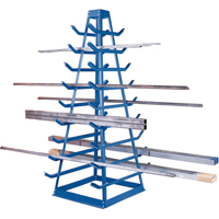 Bar Storage Racks - Horizontal Bar Racks, Horizontal, 9 Levels, 18" W x 40" D x 84" H, 1800 lbs. Cap. Dufferin Supply