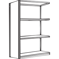 Interlok Shelving Unit, Steel, Boltless, 450 lbs. Capacity, 48" W x 88" H x 24" D Dufferin Supply