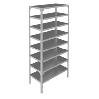 Shelving Unit, Galvanized Steel, Slotted Angle, 300 lbs. Capacity, 48" W x 96" H x 12" D Dufferin Supply