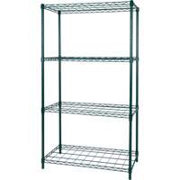 Dry Rack Shelving, 4 Tiers, 36" W x 63" H x 18" D Dufferin Supply