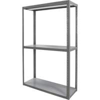 Heavy-Duty Shelving, Steel, Bolted, 3000 lbs. Capacity, 36" W x 72" H x 18" D Dufferin Supply