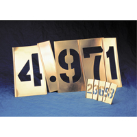 Gothic Brass Interlocking Stencils - Individual Letters & Numbers, Number, 6" SF326 | Dufferin Supply