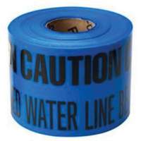 "Buried Water Line" Identoline&reg; Underground Warning Tape, 6" W x 1000' L, Black on Blue Dufferin Supply